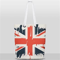 Union Jack England Uk United Kingdom London Full Print Rope Handle Tote (small) by Ravend