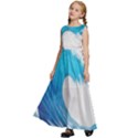 Wave Tsunami Tidal Wave Ocean Sea Water Kids  Satin Sleeveless Maxi Dress View2