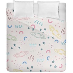 Spaceship Pattern Star Duvet Cover Double Side (california King Size) by danenraven