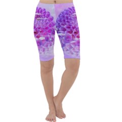 Dahlia Blossom Bloom Dahlias Fall Cropped Leggings  by danenraven