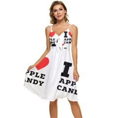 I Love Apple Candy Sleeveless Tie Front Chiffon Dress by ilovewhateva