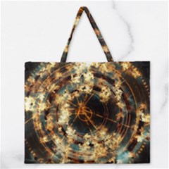 Science Fiction Background Fantasy Zipper Large Tote Bag by danenraven