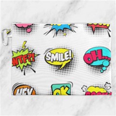 Set-colorful-comic-speech-bubbles Canvas Cosmetic Bag (xxl) by Salman4z