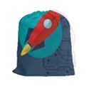 Rocket-with-science-related-icons-image Drawstring Pouch (2XL) View1