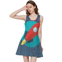 Rocket-with-science-related-icons-image Inside Out Racerback Dress by Salman4z