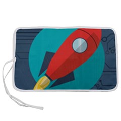 Rocket-with-science-related-icons-image Pen Storage Case (m) by Salman4z