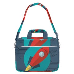 Rocket-with-science-related-icons-image Macbook Pro 16  Shoulder Laptop Bag by Salman4z