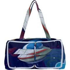 Ufo-alien-spaceship-galaxy Multi Function Bag by Salman4z