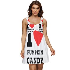 I Love Pumpkin Candy Ruffle Strap Babydoll Chiffon Dress by ilovewhateva