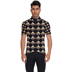 Golden Chess Board Background Men s Short Sleeve Cycling Jersey by pakminggu