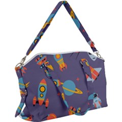 Space-seamless-pattern Canvas Crossbody Bag by Salman4z