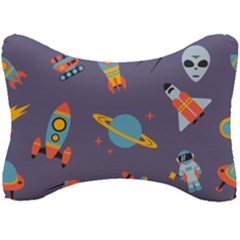 Space-seamless-pattern Seat Head Rest Cushion by Salman4z