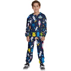 Big-set-cute-astronauts-space-planets-stars-aliens-rockets-ufo-constellations-satellite-moon-rover-v Kids  Sweatshirt Set by Salman4z
