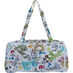 Seamless-pattern-vector-with-funny-robots-cartoon Multi Function Bag by Salman4z