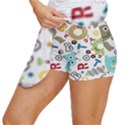 Seamless-pattern-vector-with-funny-robots-cartoon Women s Skort View2