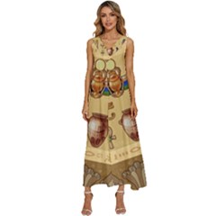 Egypt-horizontal-illustration V-neck Sleeveless Loose Fit Overalls by Salman4z