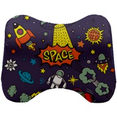 Vector-flat-space-design-background-with-text -- Head Support Cushion by Salman4z