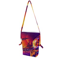 Far-future-human-colonization Folding Shoulder Bag by Salman4z