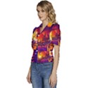 Far-future-human-colonization Puffed Short Sleeve Button Up Jacket View2