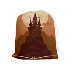 Beautiful-castle Drawstring Pouch (xl) by Salman4z