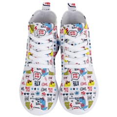 Monster-cool-seamless-pattern Women s Lightweight High Top Sneakers by Salman4z