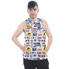 Monster-cool-seamless-pattern Men s Sleeveless Hoodie by Salman4z