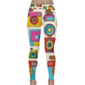 Retro-cameras-audio-cassettes-hand-drawn-pop-art-style-seamless-pattern Classic Yoga Leggings View1
