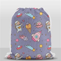 Outer-space-seamless-background Drawstring Bag (small) by Salman4z