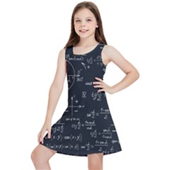 Mathematical-seamless-pattern-with-geometric-shapes-formulas Kids  Lightweight Sleeveless Dress by Salman4z