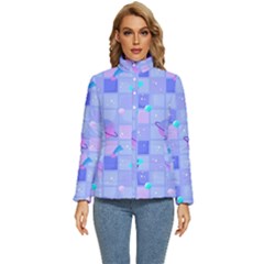 Seamless-pattern-pastel-galaxy-future Women s Puffer Bubble Jacket Coat by Salman4z