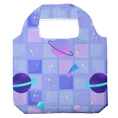 Seamless-pattern-pastel-galaxy-future Premium Foldable Grocery Recycle Bag by Salman4z