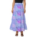Seamless-pattern-pastel-galaxy-future Tiered Ruffle Maxi Skirt View1