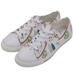 Pattern-sloth-woodland Women s Low Top Canvas Sneakers by Salman4z