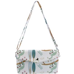 Pattern-sloth-woodland Removable Strap Clutch Bag by Salman4z