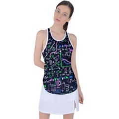 Math-linear-mathematics-education-circle-background Racer Back Mesh Tank Top by Salman4z