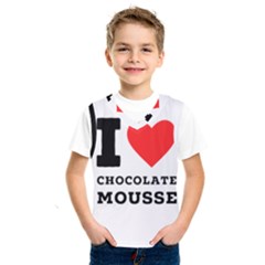 I Love Chocolate Mousse Kids  Basketball Tank Top by ilovewhateva