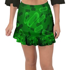 Green-rod-shaped-bacteria Fishtail Mini Chiffon Skirt by Salman4z