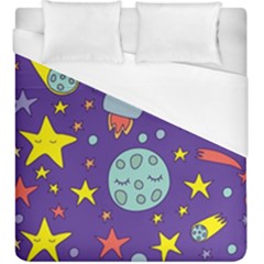 Card-with-lovely-planets Duvet Cover (king Size) by Salman4z