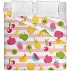 Tropical-fruits-berries-seamless-pattern Duvet Cover Double Side (king Size) by Salman4z