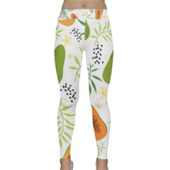 Seamless-tropical-pattern-with-papaya Classic Yoga Leggings by Salman4z