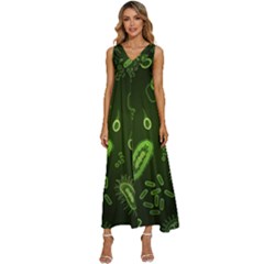Bacteria-virus-seamless-pattern-inversion V-neck Sleeveless Loose Fit Overalls by Salman4z