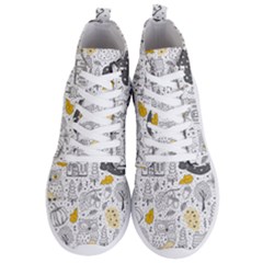 Doodle-seamless-pattern-with-autumn-elements Men s Lightweight High Top Sneakers by Salman4z