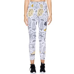 Doodle-seamless-pattern-with-autumn-elements Pocket Leggings  by Salman4z