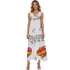 Abstract-fashion-background-suitable-fabric-printing V-neck Sleeveless Loose Fit Overalls by Salman4z