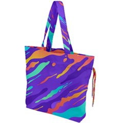 Multicolored-abstract-background Drawstring Tote Bag by Salman4z