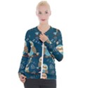 Seamless-pattern-owls-dreaming Casual Zip Up Jacket View1