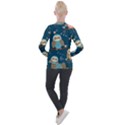 Seamless-pattern-owls-dreaming Casual Zip Up Jacket View2