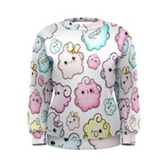 Cute-doodle-cartoon-seamless-pattern Women s Sweatshirt by Salman4z