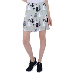Cute-cat-seamless-pattern Tennis Skirt by Salman4z