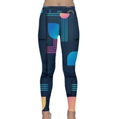 Gradient Geometric Shapes Dark Background Classic Yoga Leggings by Salman4z